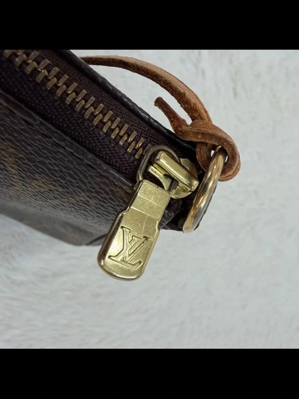 Louis Vuitton Monogram Mini Pochette in Brown and Tan